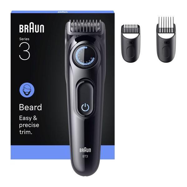 BRAUN Series 3 BT3520 Beard Trimmer with 3 x Styling Tools and 40 Lengths - Black