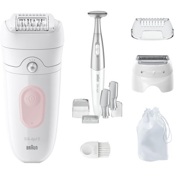BRAUN Silk-épil 5 5-230 Wet & Dry Epilator - White & Flamingo