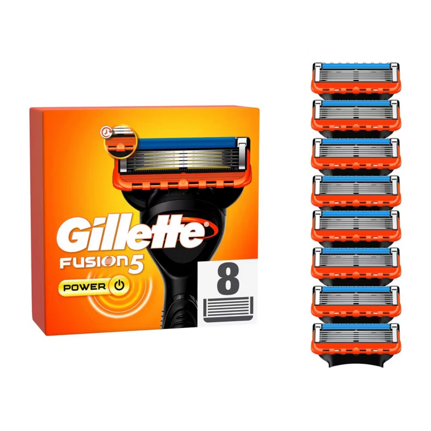 Gillette Fusion5 Power Razor Blades for Men - 8 Pack - Healthxpress.ie