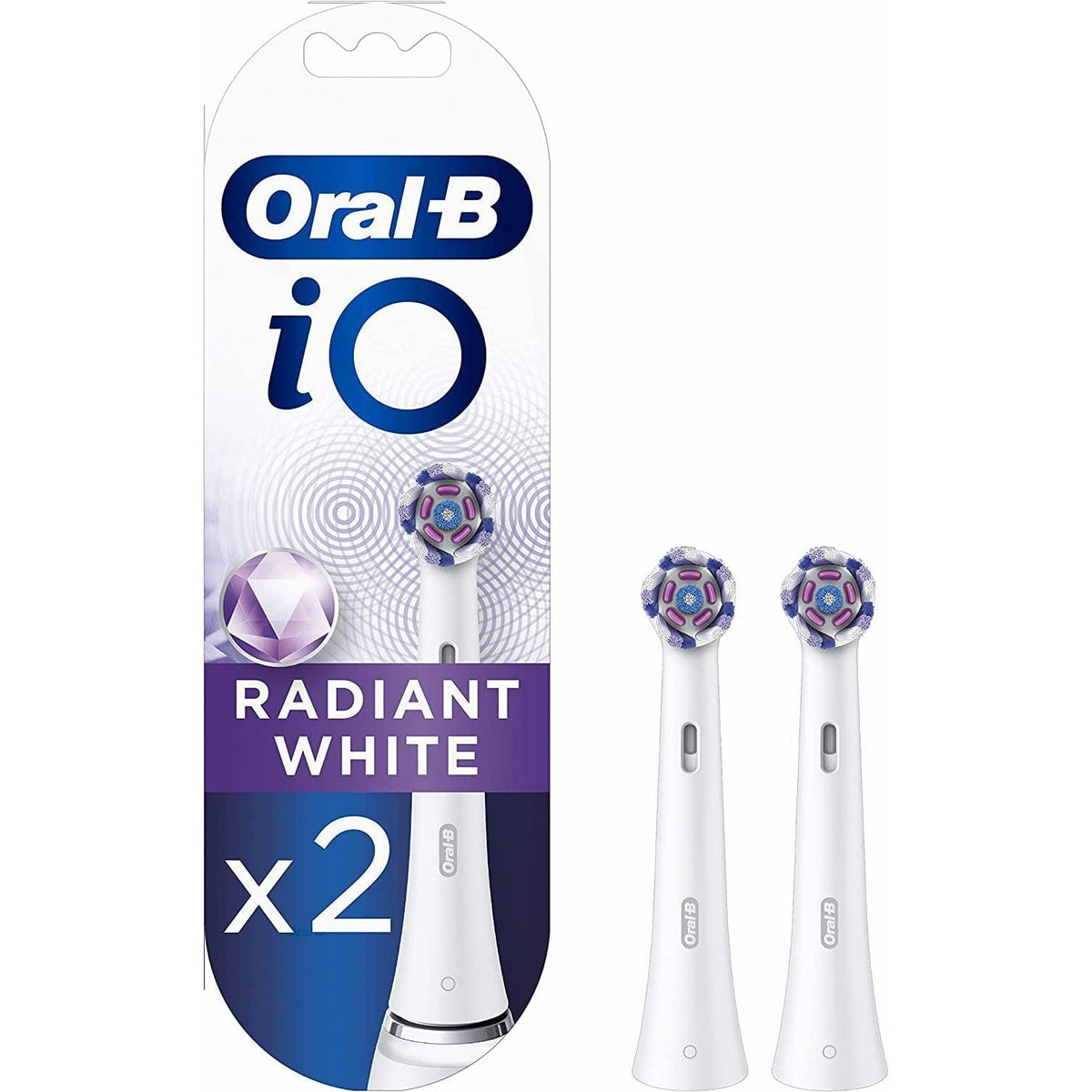 Oral-B iO 2pk Radiant White Replacement Toothbrush Heads for Sensational Mouth Feeling - Healthxpress.ie