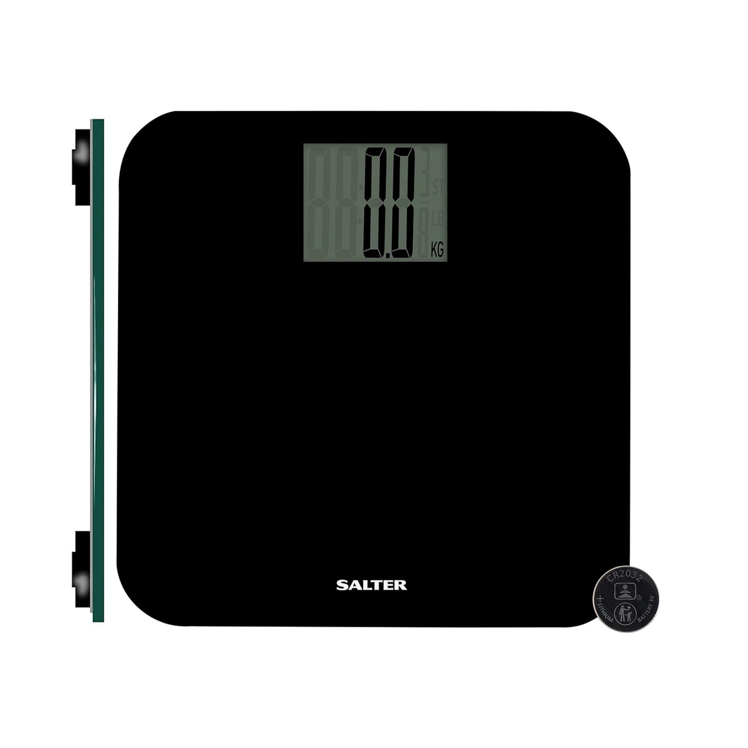Salter Max 250kg / 39st 6 lb Digital Bathroom Scale – Weighing Scales For Body Weight, Supersize LCD Display - Model Number - 9049 BK3R
