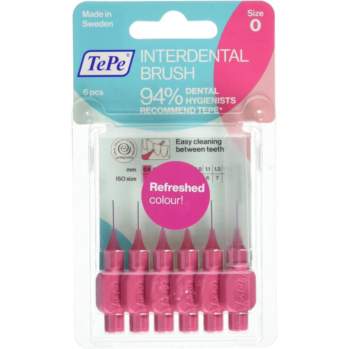 TePe Interdental Brush Pink 0.4mm Pack of 6 - Healthxpress.ie
