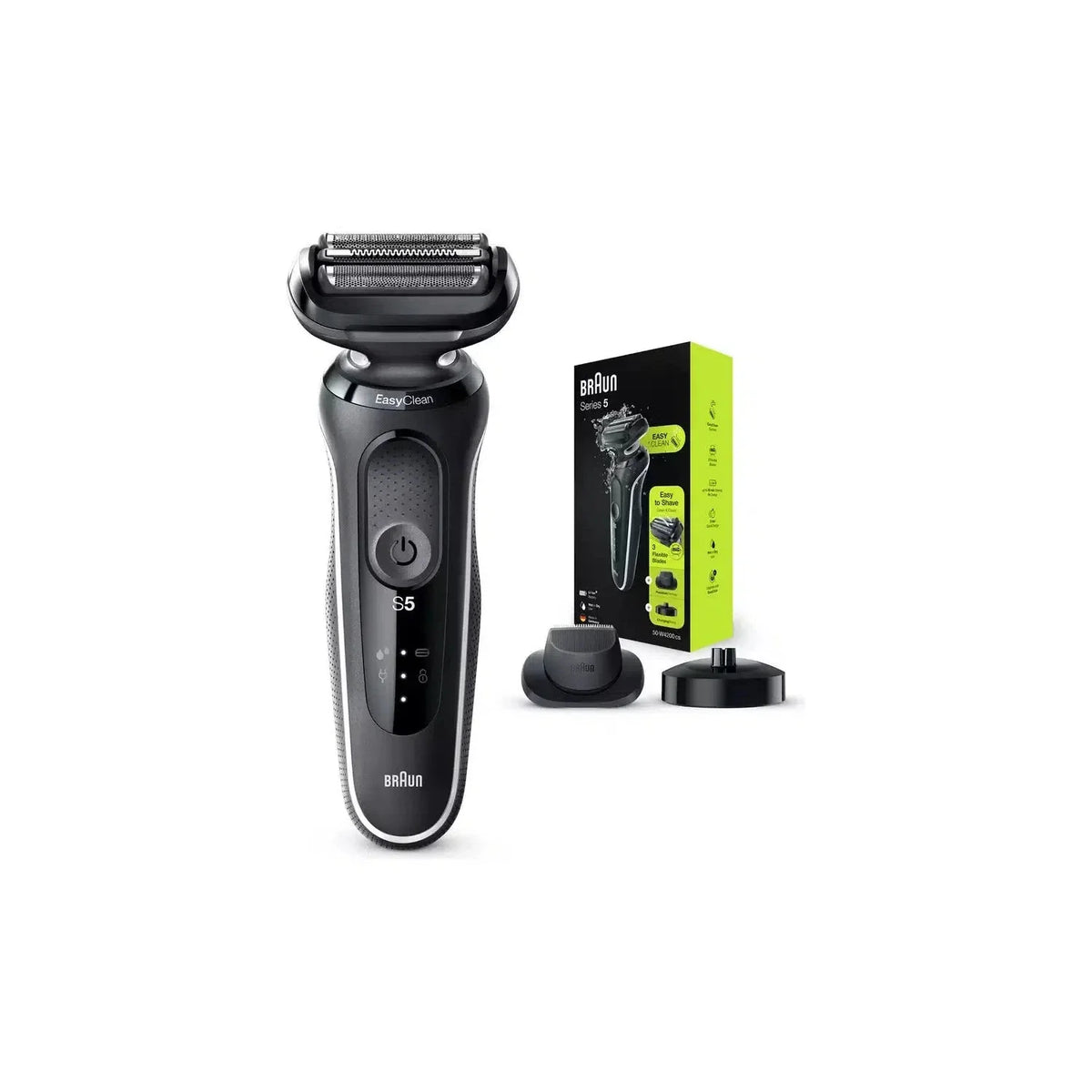 Braun Series 5 50-W4200 Wet and Dry Electric Shaver - Rechargeable - White - Healthxpress.ie