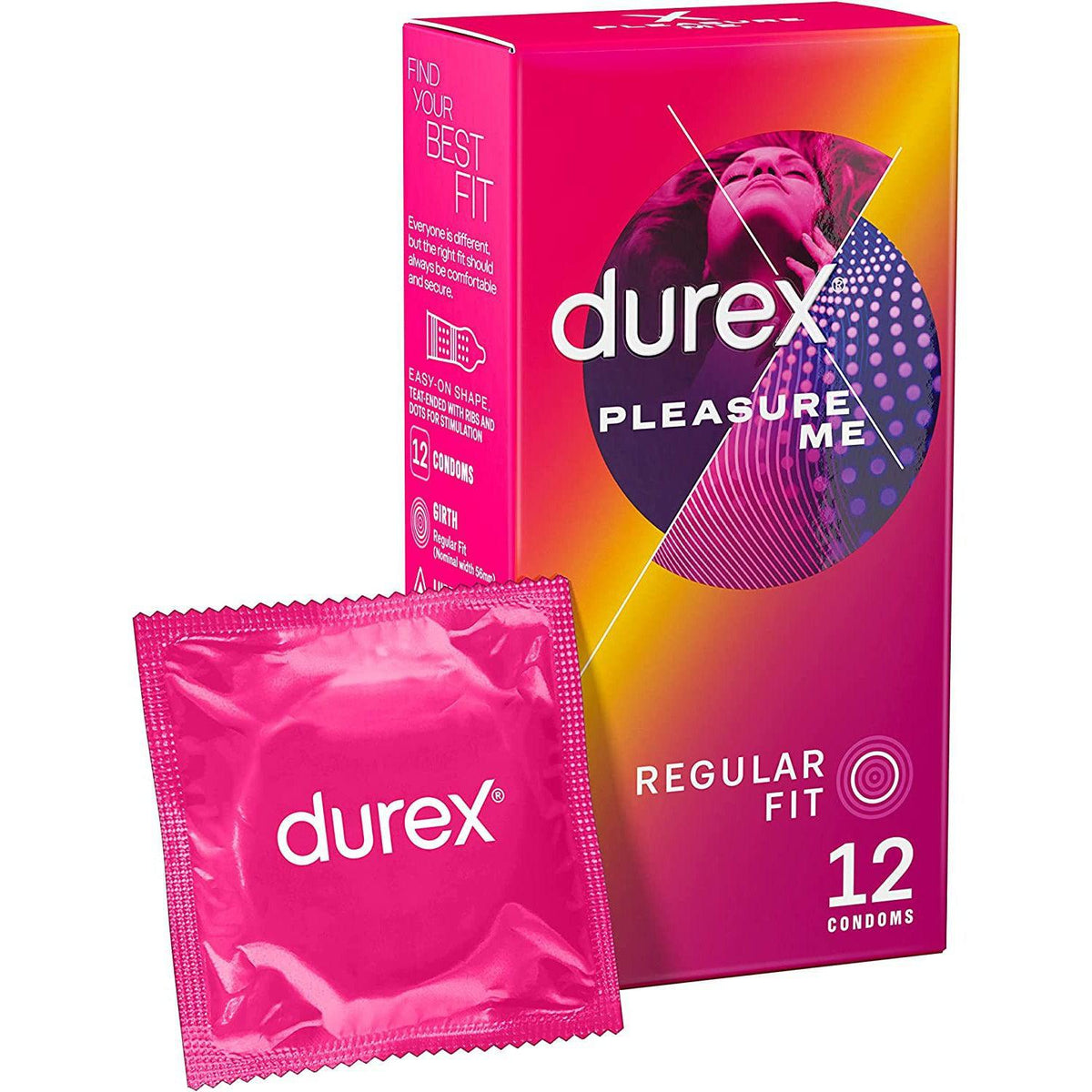 Durex Pleasure Me Condoms, Pack of 12 - Healthxpress.ie