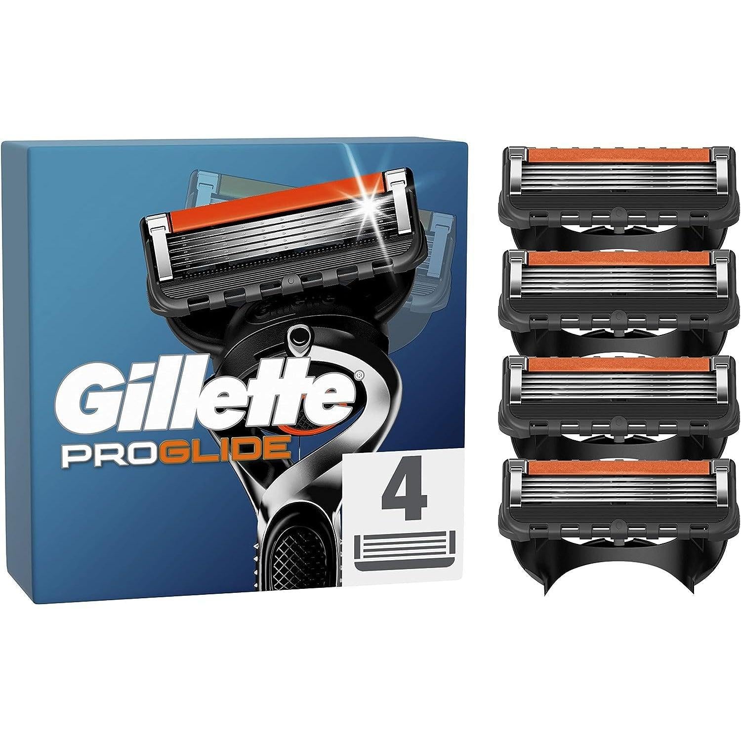 Gillette ProGlide Men’s Razor Blade Refills, 4 Count, with 5 Anti-Friction Blades for a Close, Long-Lasting Shave - Healthxpress.ie