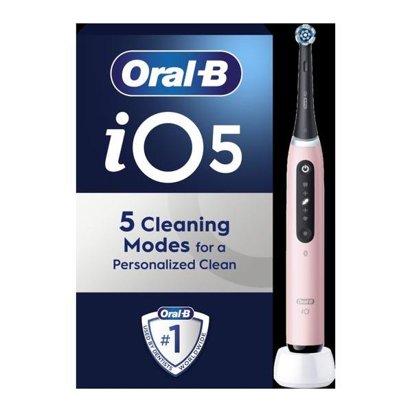 Oral-B iO5 Electric Toothbrush, with Revolutionary Magnetic Technology - Blush Pink