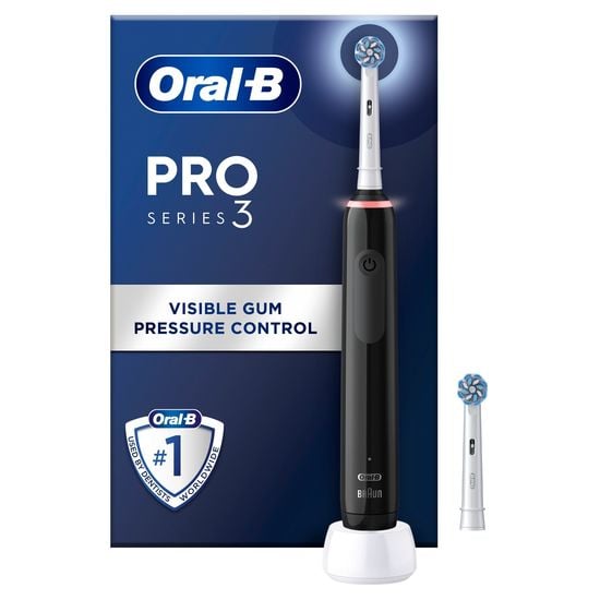 Oral-B Pro 3 Sensi Ultra Electric Toothbrush , Smart Pressure Sensor, 2 x Toothbrush Head, 3 Modes