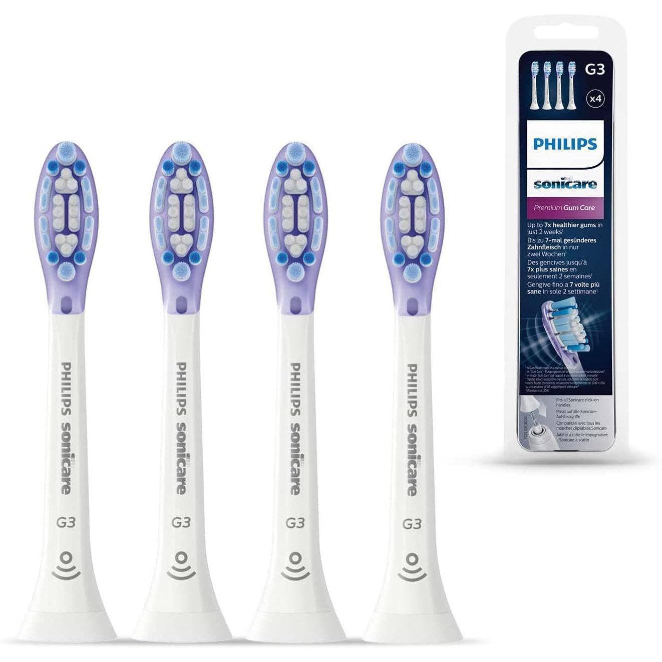 Philips Sonicare HX9054/17 Premium Gum Care White BrushSync Heads (Compatible with All Philips Sonicare Handles), Pack of 4 - Healthxpress.ie