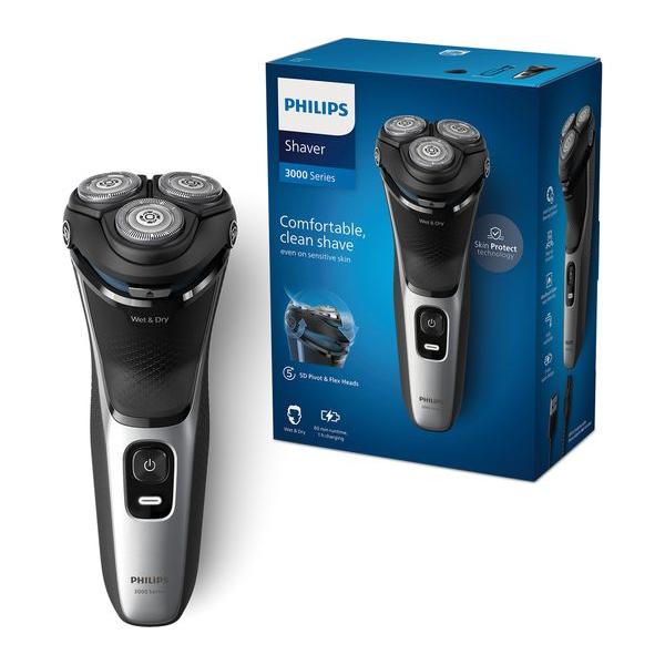 Philips S3143/00 Series 3000 Wet or Dry Electric Shaver - 5D Pivot & Flex Heads - Healthxpress.ie