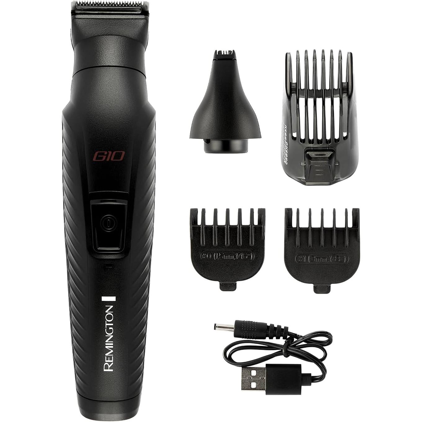 Remington 10-in-1 All-in-One Trimmer, Multi-Grooming Kit for Face, Beard & Hair with 5 Attachments, Nose & Ear Trimmer, USB– PG2100