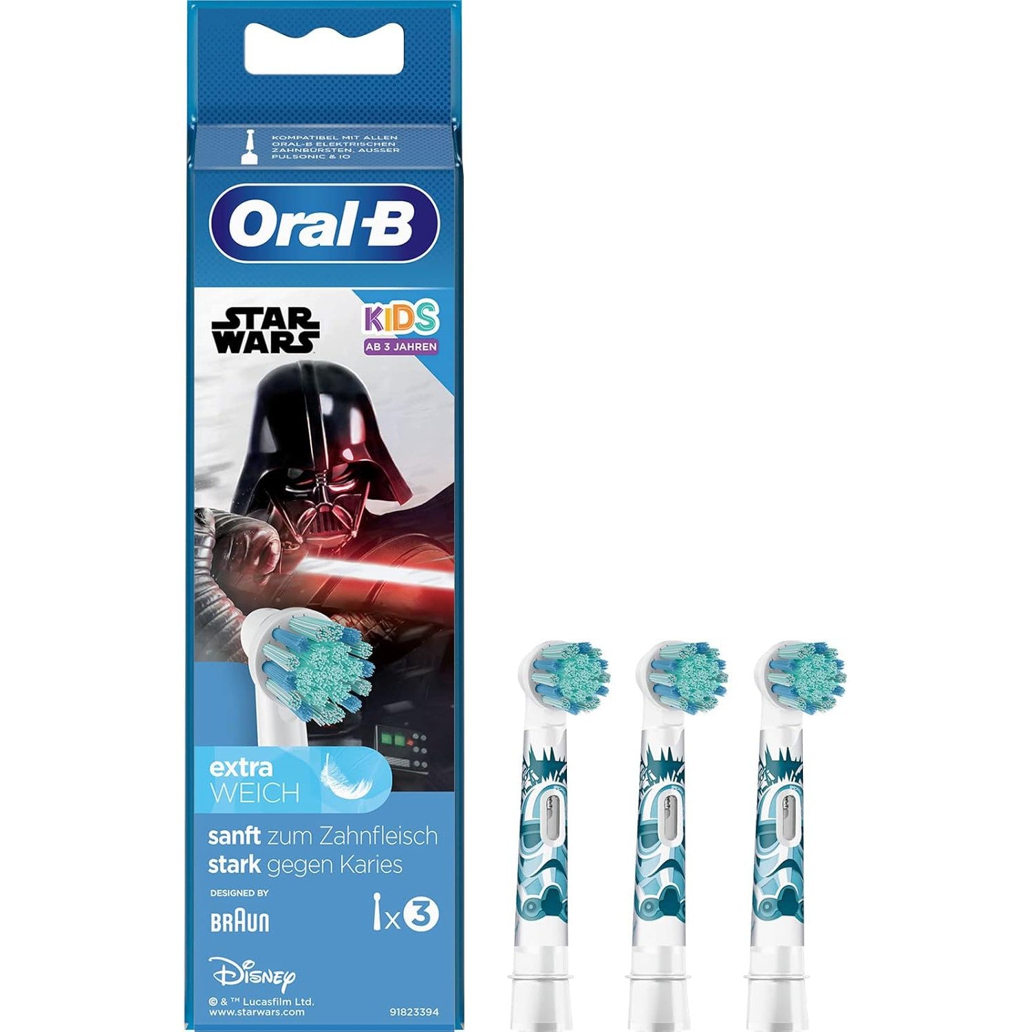 Oral-B Stages Power Kids Replacement Toothbrush Heads - Star Wars 3pk - Healthxpress.ie