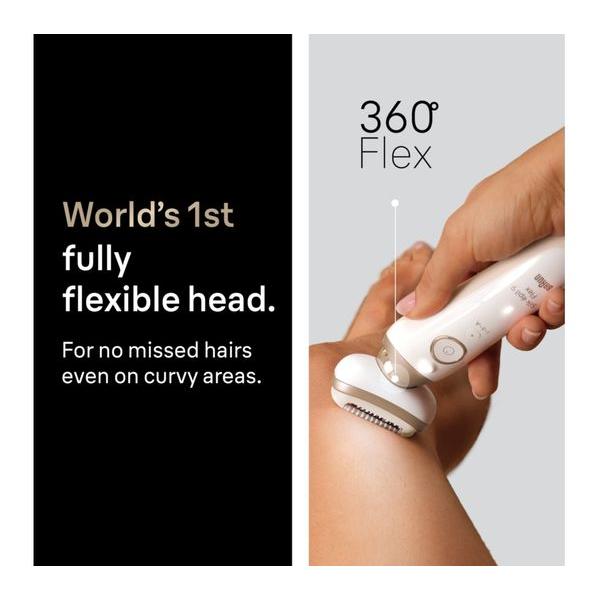 BRAUN Silk-épil 9 Flex 9 3D SE9-060 Wet & Dry Epilator - Gold