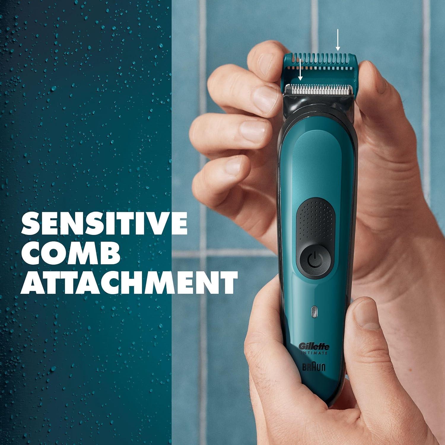 Gillette Intimate i3 Men’s Trimmer , SkinFirst Pubic Hair Trimmer for Men, Waterproof, Cordless - Wet & Dry