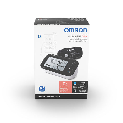 Omron M7 Intelli IT with AFib Automatic Upper Arm Blood Pressure Monitor - Intelli Wrap Cuff (22–42cm) - Healthxpress.ie