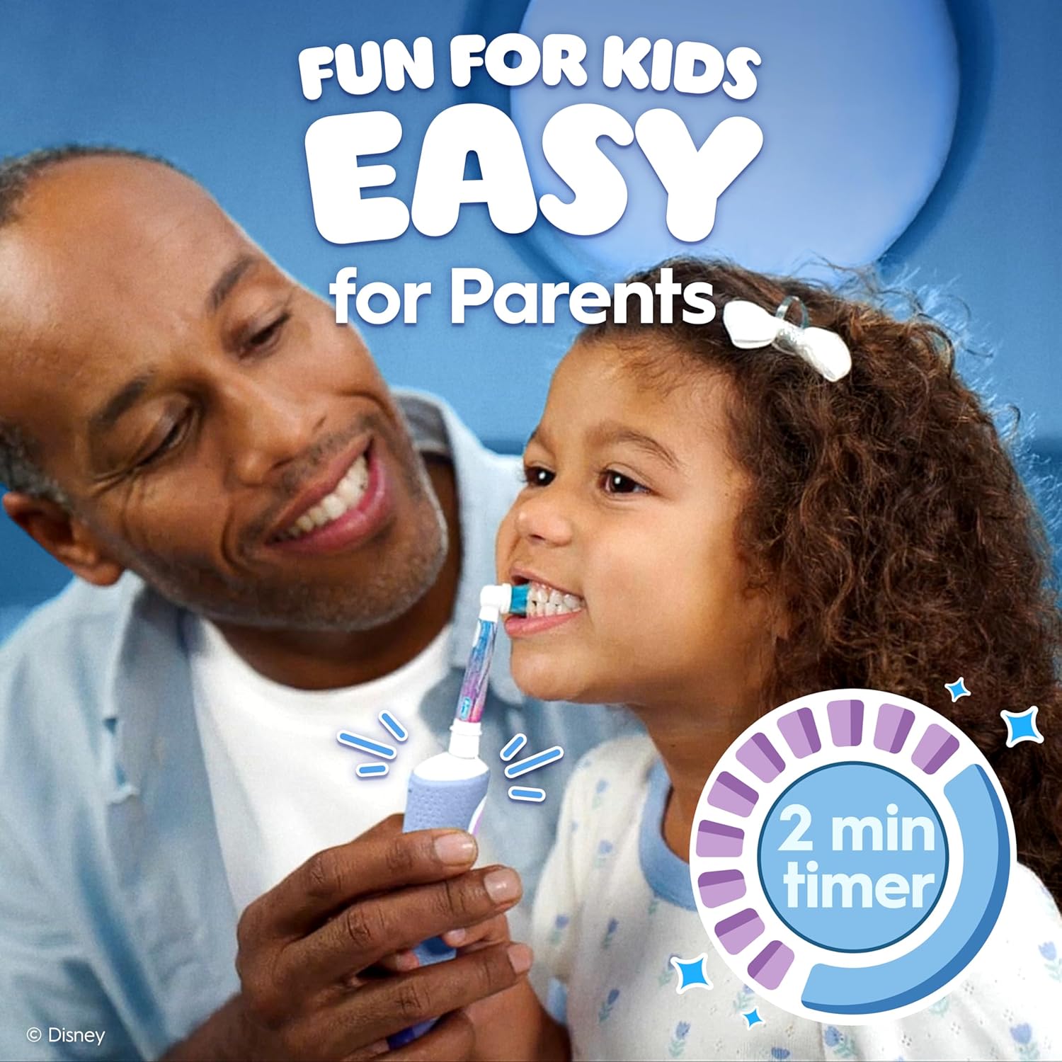 Oral-B Pro Kids Electric Toothbrush, 1 Handle with Frost, 1 Toothbrush Head, Designed by Braun, for Ages 3+