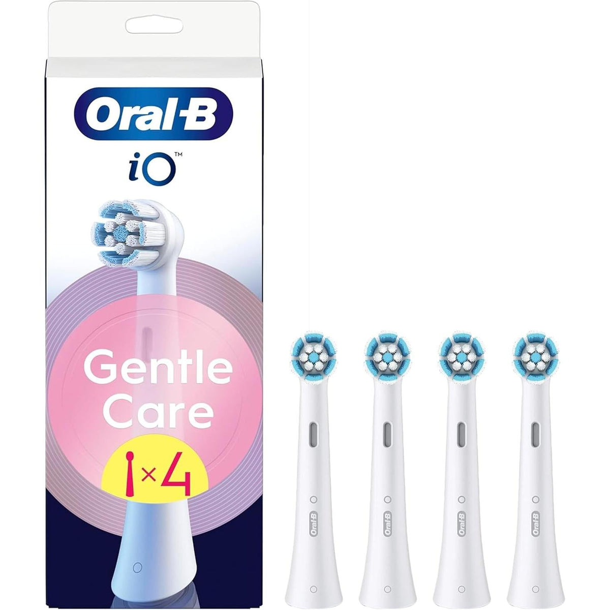 Oral-B iO 4pk Gentle Cleaning Toothbrush Heads , Soft Bristles for Sensitive Gums for Sensational Mouth Feeling - White - Healthxpress.ie
