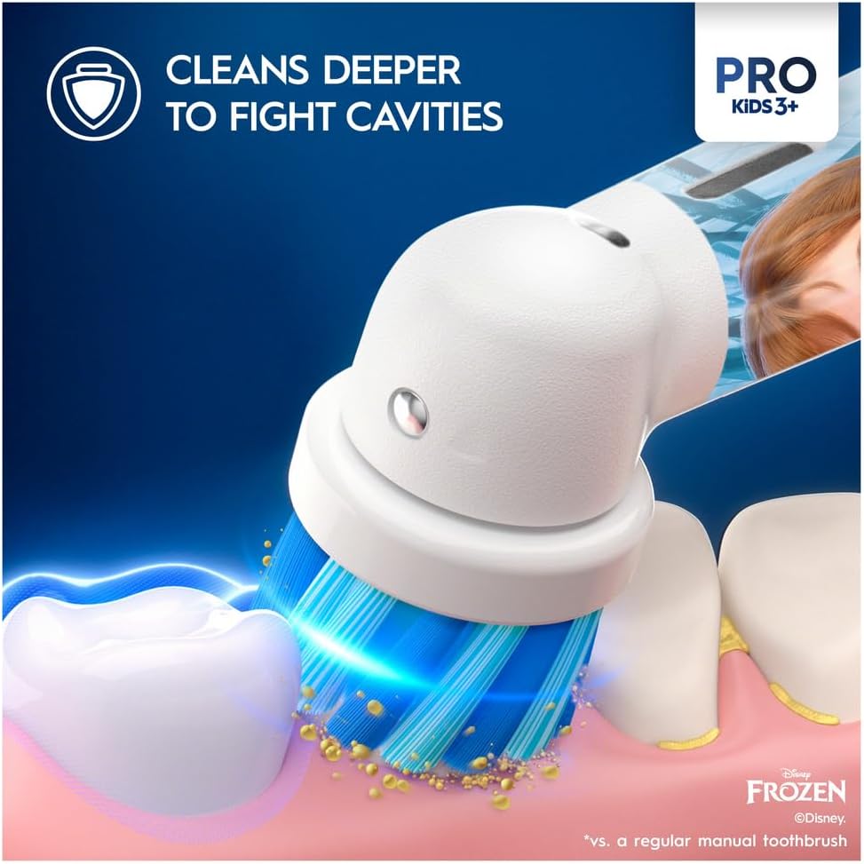 Oral-B Pro Lion King Kids Electric Toothbrush Extra Soft For Ages 3+ - Red - 4 x Lion King Stickers - Healthxpress.ie