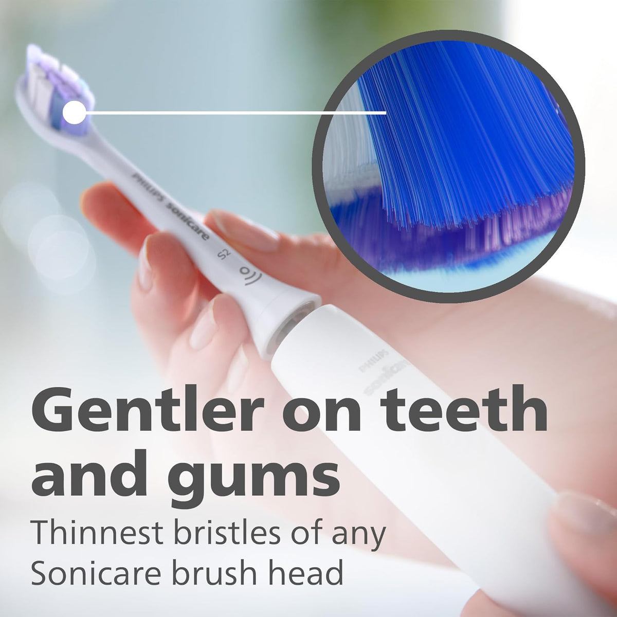Philips Sonicare Brush Heads, S2 Sensitive Brush Head with Ultra-Soft bristles for Sensitive Teeth and Gums, White, 4-Pack, (Model HX6054/10) - Healthxpress.ie