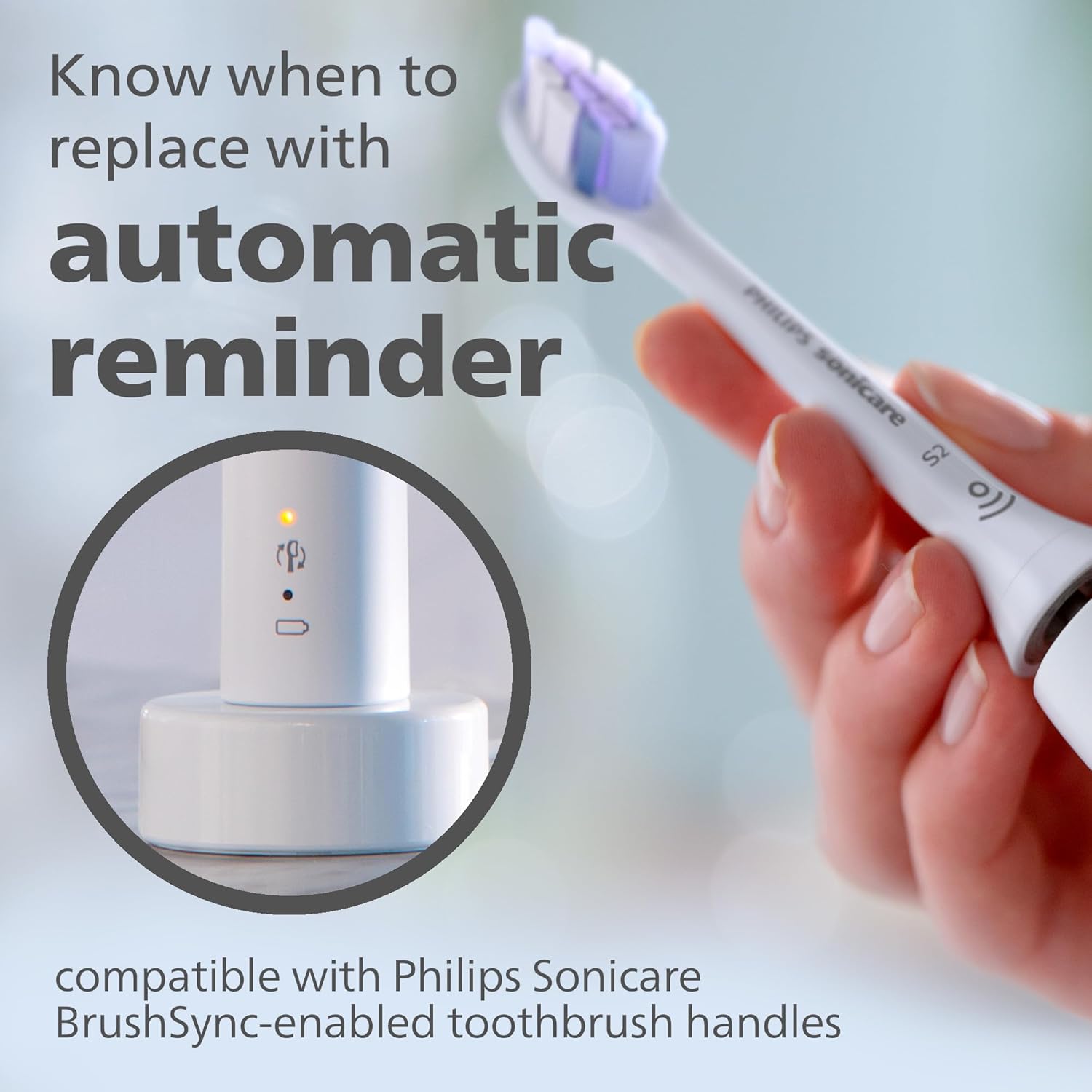 Philips Sonicare Brush Heads, S2 Sensitive Brush Head with Ultra-Soft bristles for Sensitive Teeth and Gums, White, 4-Pack, (Model HX6054/10) - Healthxpress.ie