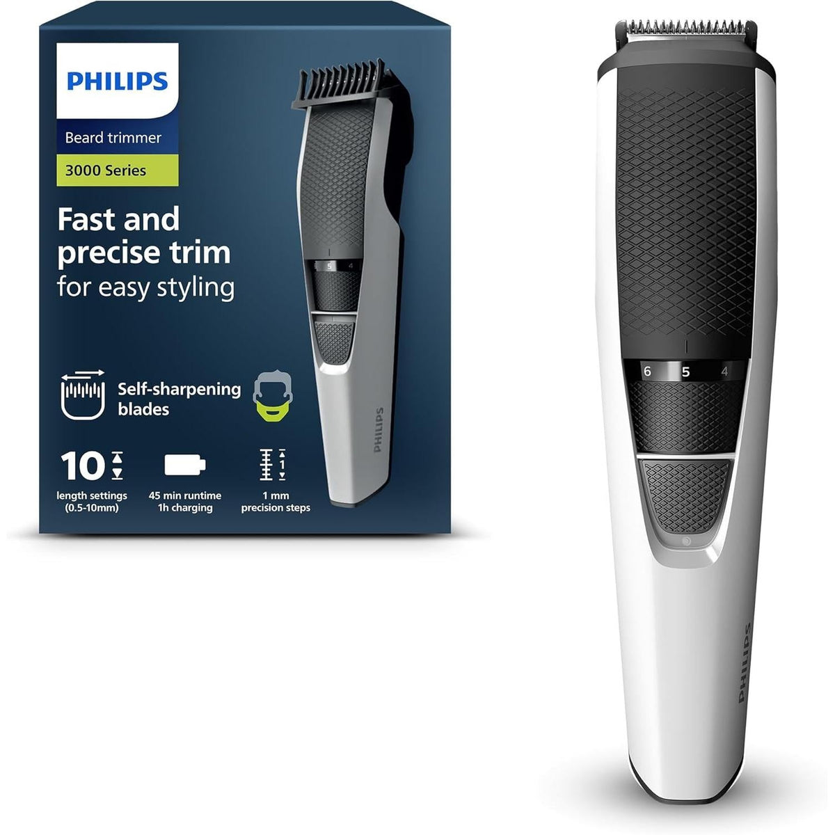 Philips BT3206/14 Series 3000 Beard Trimmer - Stainless Steel Blades - Healthxpress.ie