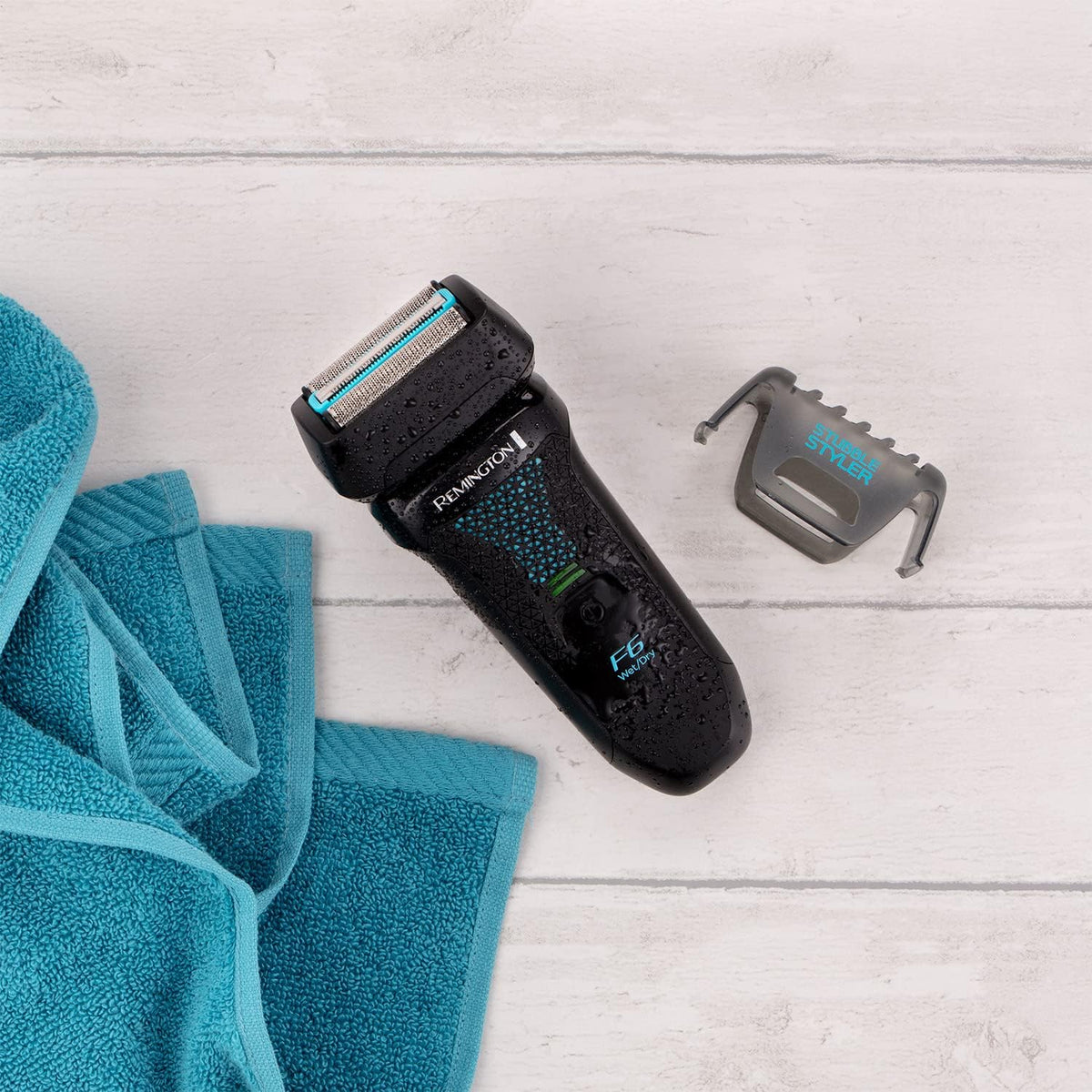 Remington F6 Style Series Aqua Electric Shaver for Men - 100% Waterproof Cordless Foil Razor with USB Charging and Pop-Up Trimmer; F6000, Black - Healthxpress.ie