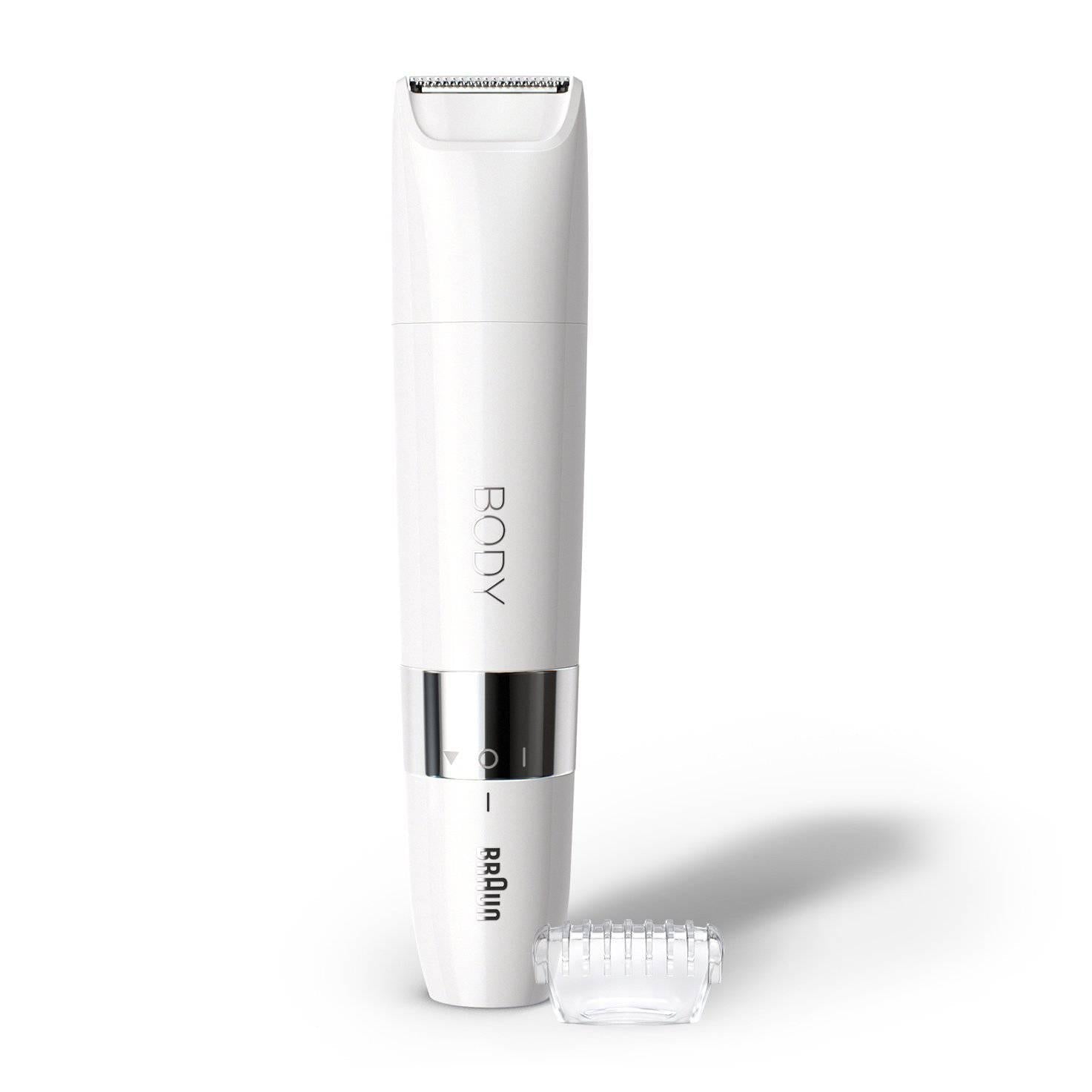 Braun BodyGroom BS1000 Wet & Dry Mini Trimmer - Quick Hair Removal - White
