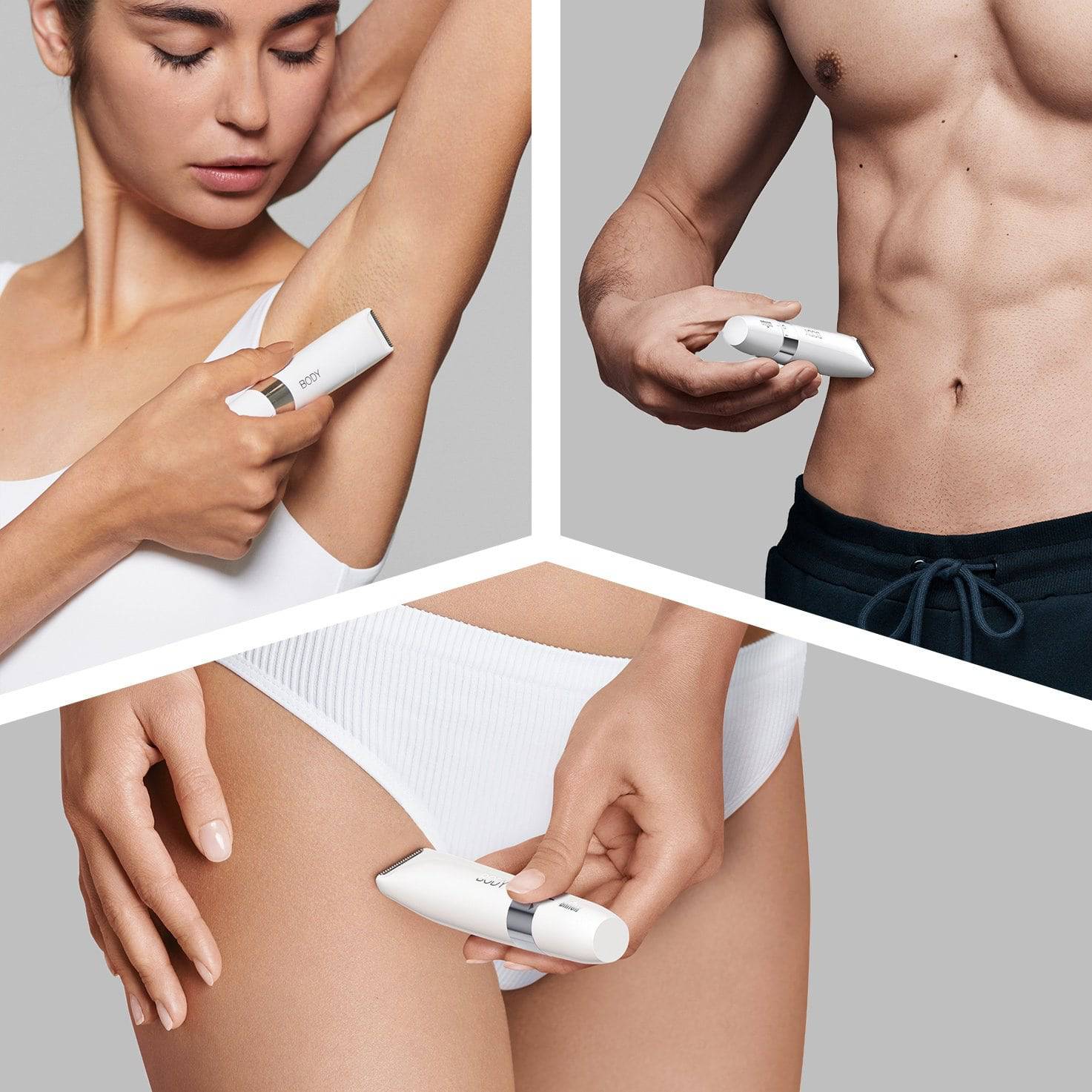 Braun BodyGroom BS1000 Wet & Dry Mini Trimmer - Quick Hair Removal - White