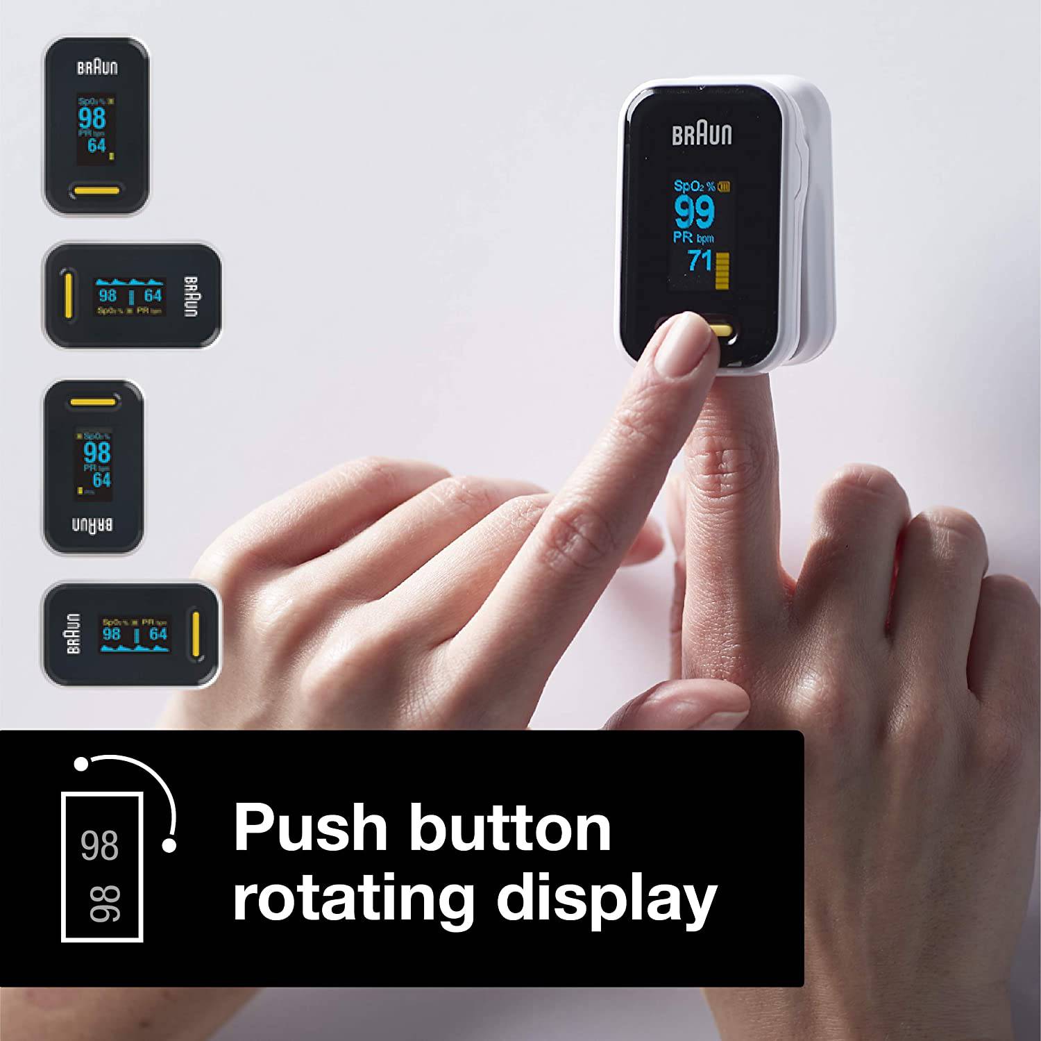 Braun Pulse Oximeter for Adults and Children 12+, with Clinically Validated Accuracy