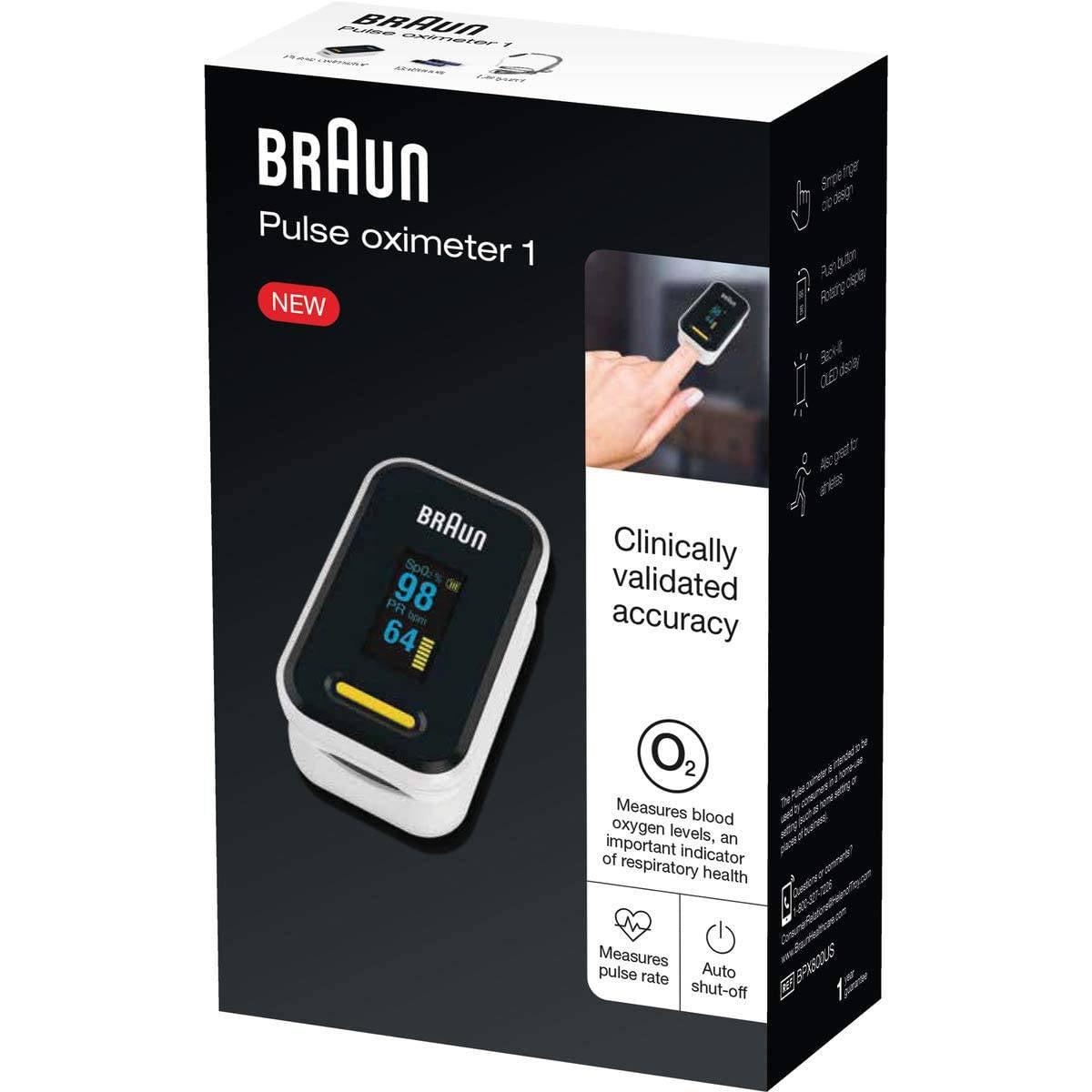 Braun Pulse Oximeter for Adults and Children 12+, with Clinically Validated Accuracy - Healthxpress.ie