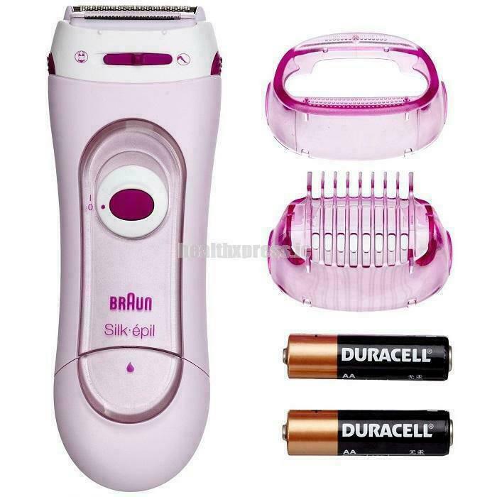 Braun Silk-Epil 5-100 Hair Removal Electric Battery Lady Shaver LS5100 w/ 1 Extra - Pink - Healthxpress.ie