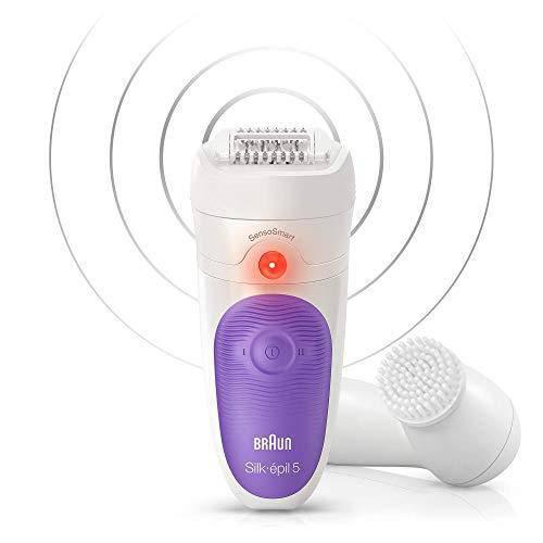 Braun Women's Silk-Epil 5 SensoSmart 5/870 Wet/Dry Epilator w/ 5 Extras - Purple - Healthxpress.ie