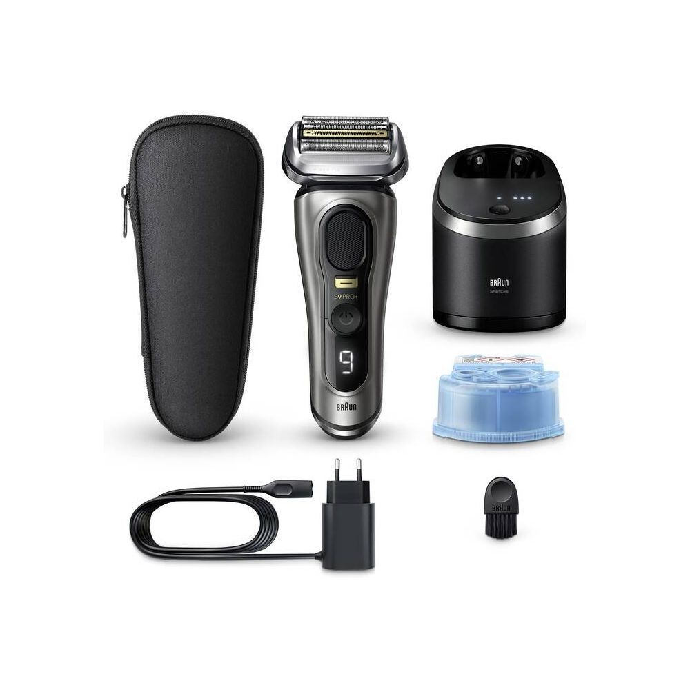 Braun Series 9 PRO+ Electric Shaver, Wet and Dry, SmartCare Center, 9565CC, Silver