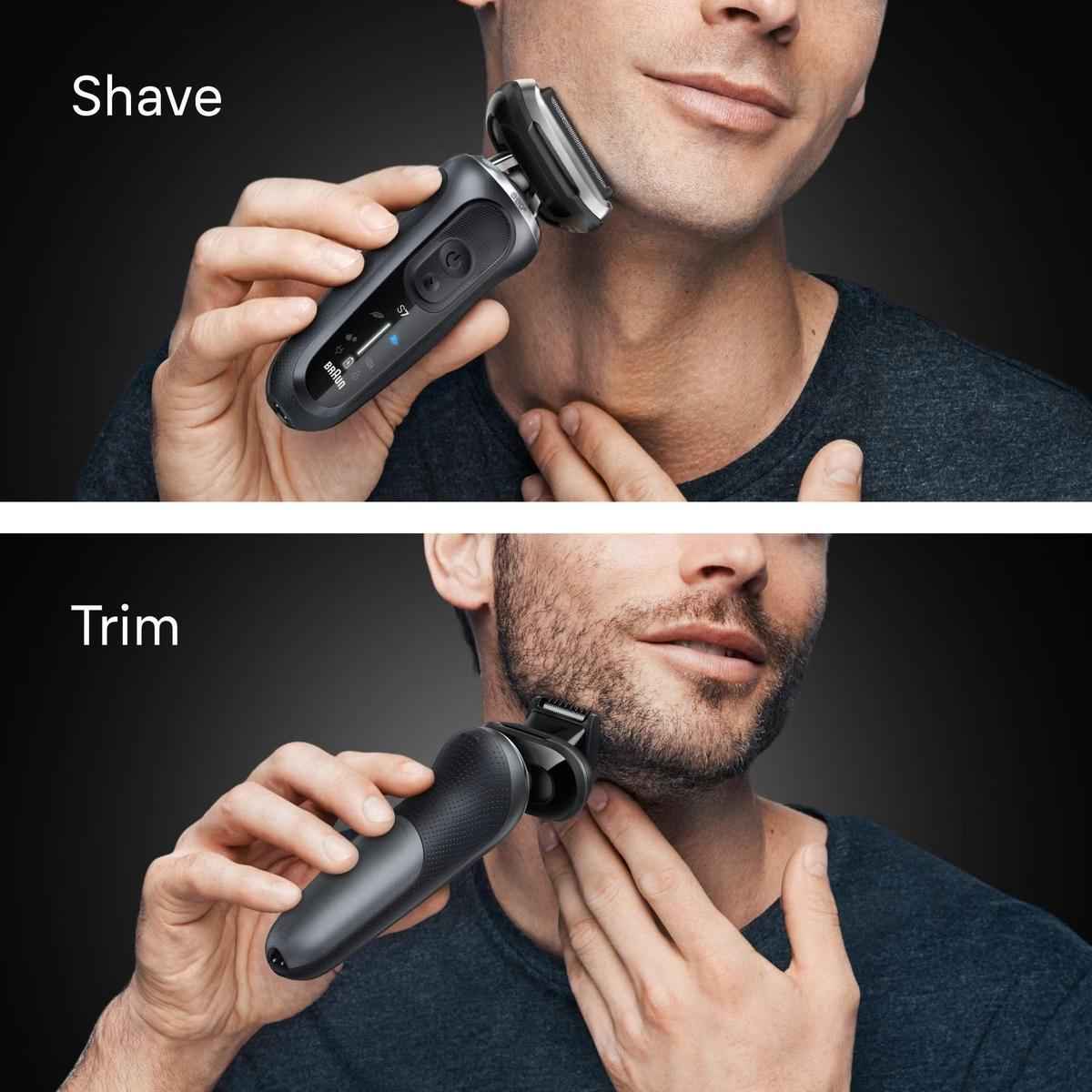 Braun Series 7 72-C7650cc Men's Electric Shaver with Cleaning System & Beard and Body Grooming tools, Gold