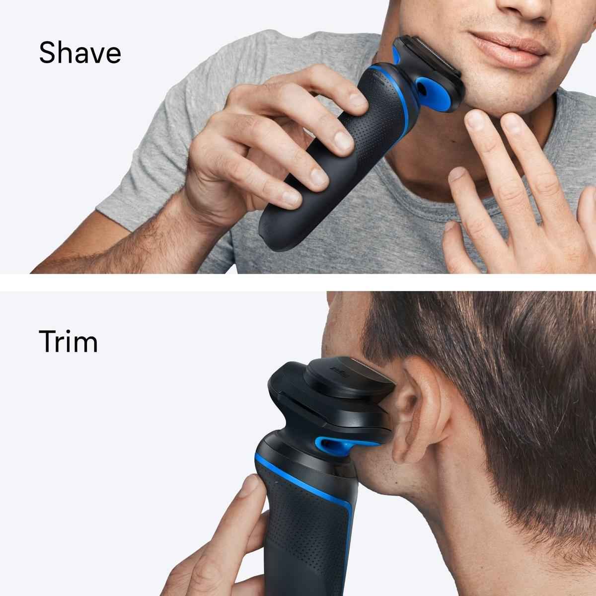 Braun Series 5 52‑B7200cc Electric Shaver for Men 4in1 SmartCare Center & 1 Attachment, Wet & Dry, Blue