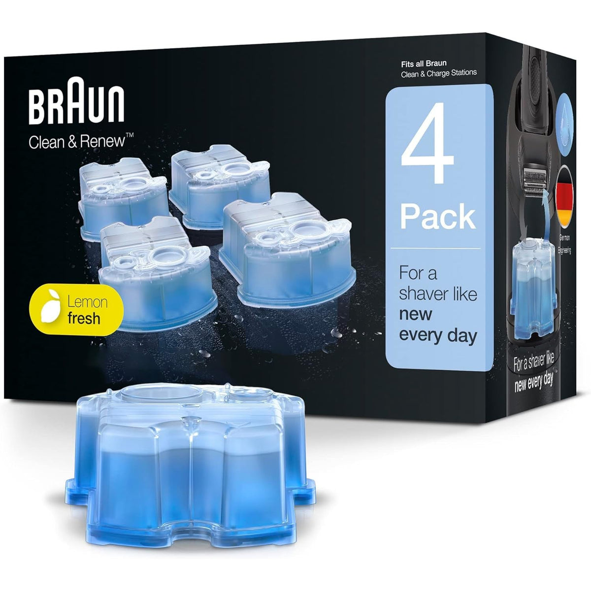 Braun Clean and Renew Refill Cartridges CCR, 4 Pack - Healthxpress.ie