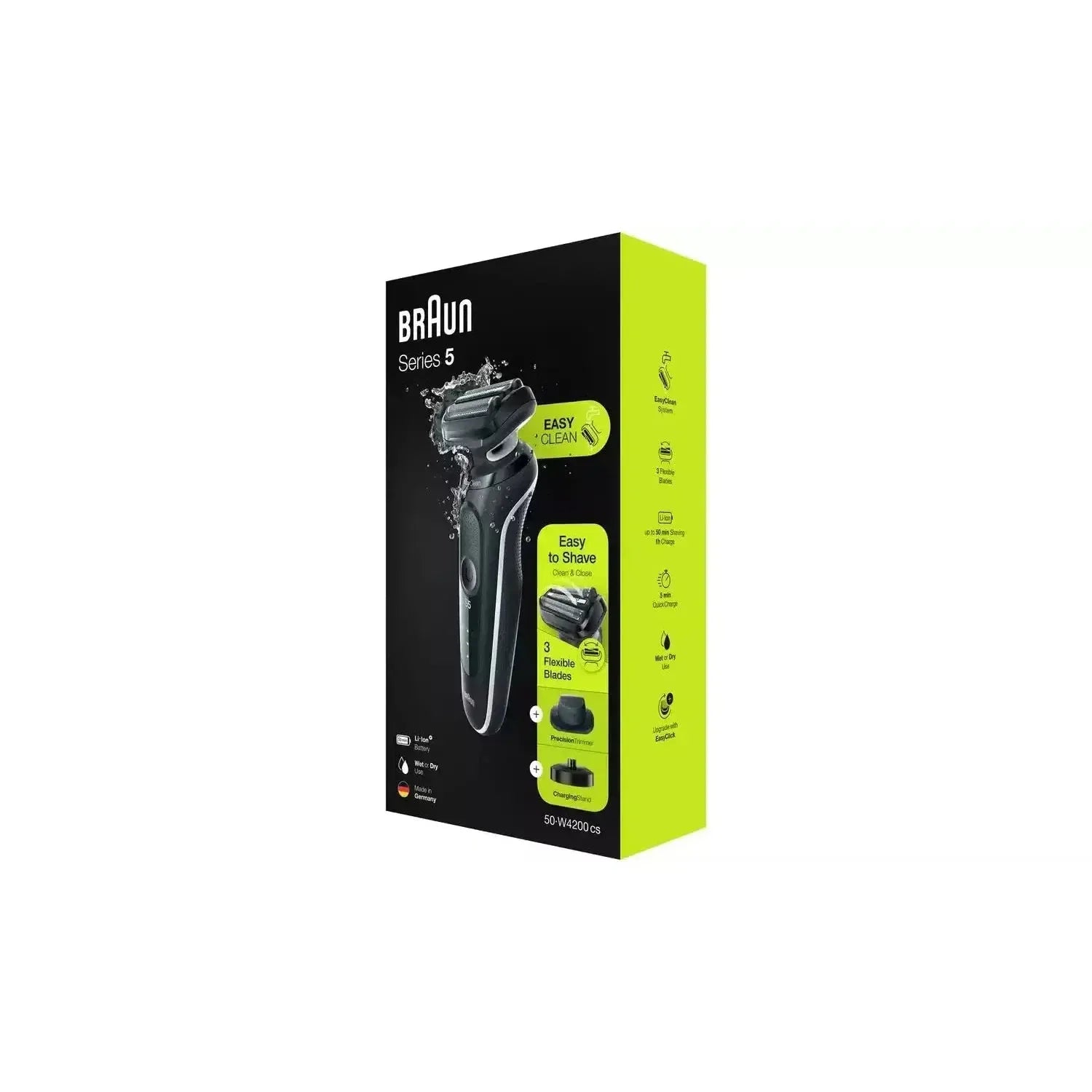 Braun Series 5 50-W4200 Wet and Dry Electric Shaver - Rechargeable - White