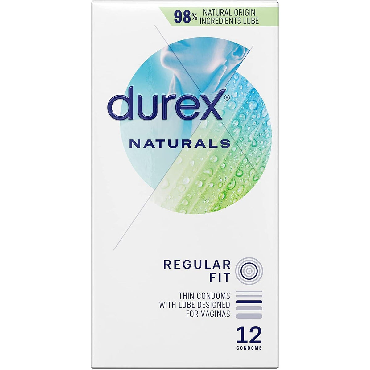 Durex Naturals Condoms, Pack of 12 - Regular Fit - Healthxpress.ie