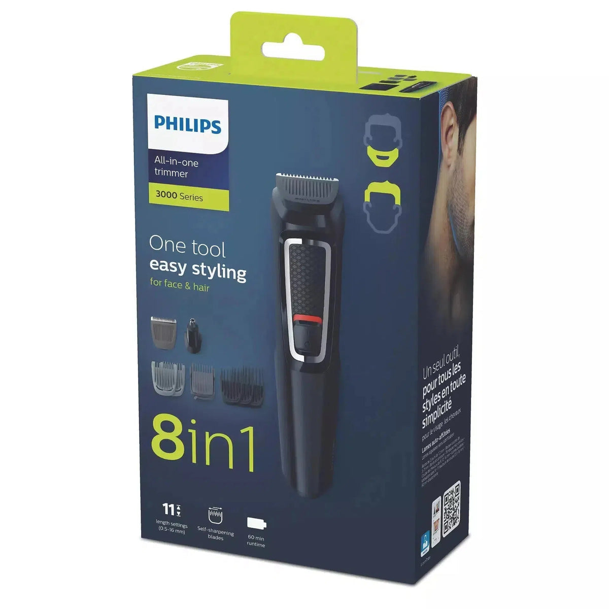 Philips MG3730/13 Multigroom Series 3000 Shaver - 8-in-1 Face and Hair Trimmer - Healthxpress.ie