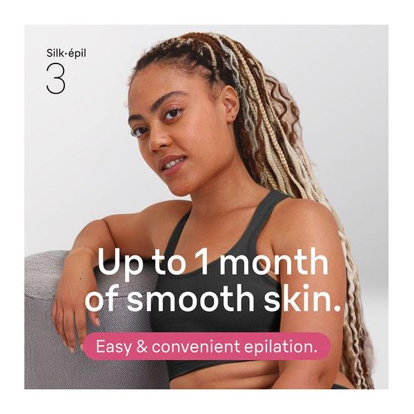 BRAUN Silk‑épil Series 3 3‑202 Epilator with Bikini Trimmer - Pink