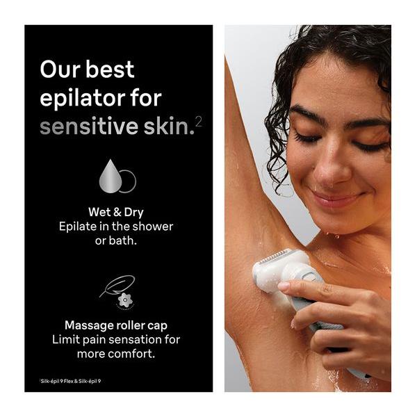 BRAUN Silk-épil 9 SE9-241 Wet & Dry Epilator - Silver