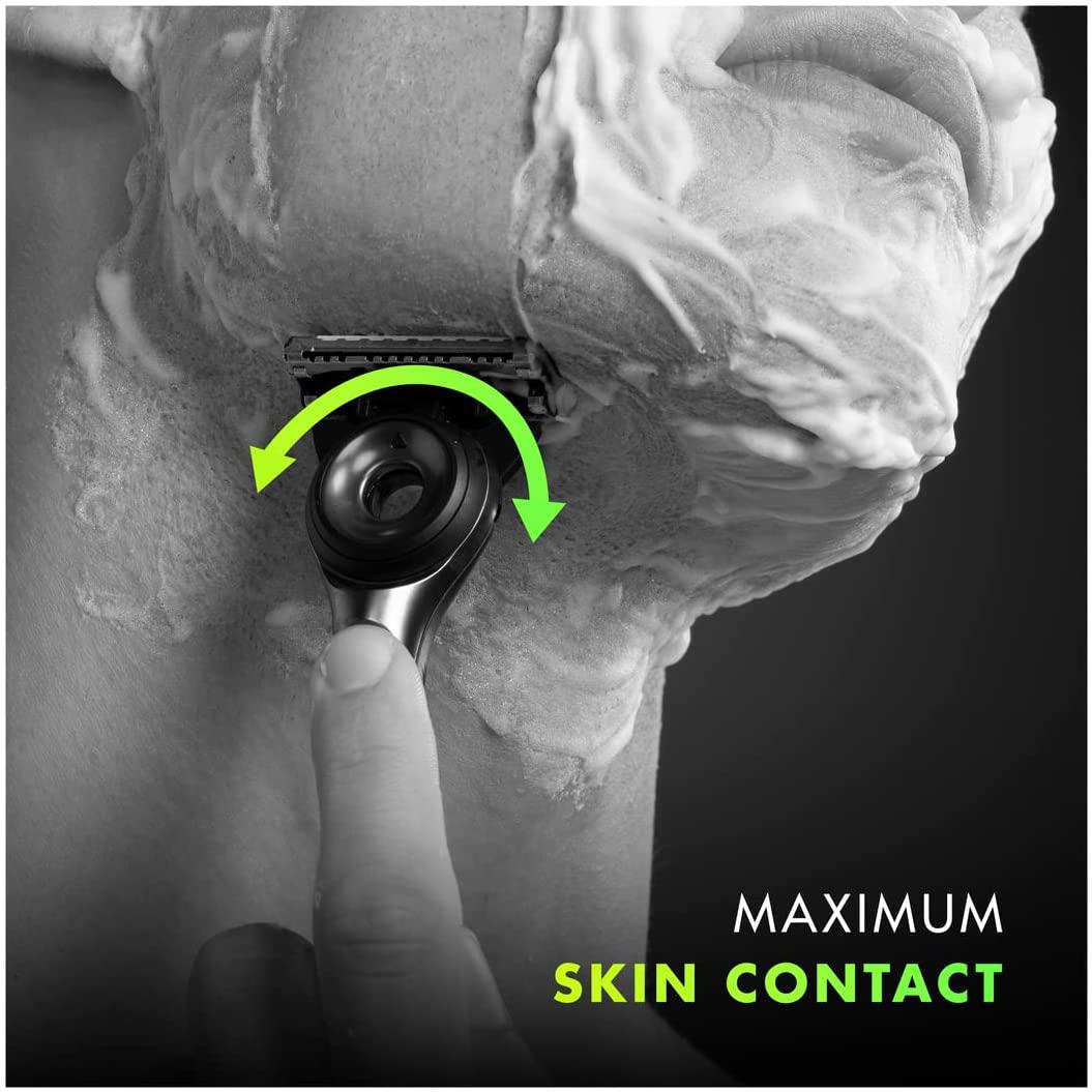 Gillette Labs Men's Razor + 1 Razor Blade Refill, with Exfoliating Bar, Includes Premium Magnetic Stand - Healthxpress.ie