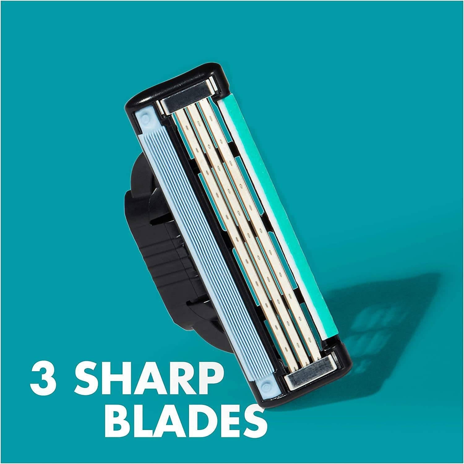 Gillette Mach3 Razor Big Blade Pack - Stronger-Than-Steel Blades - 12 Refills - Healthxpress.ie