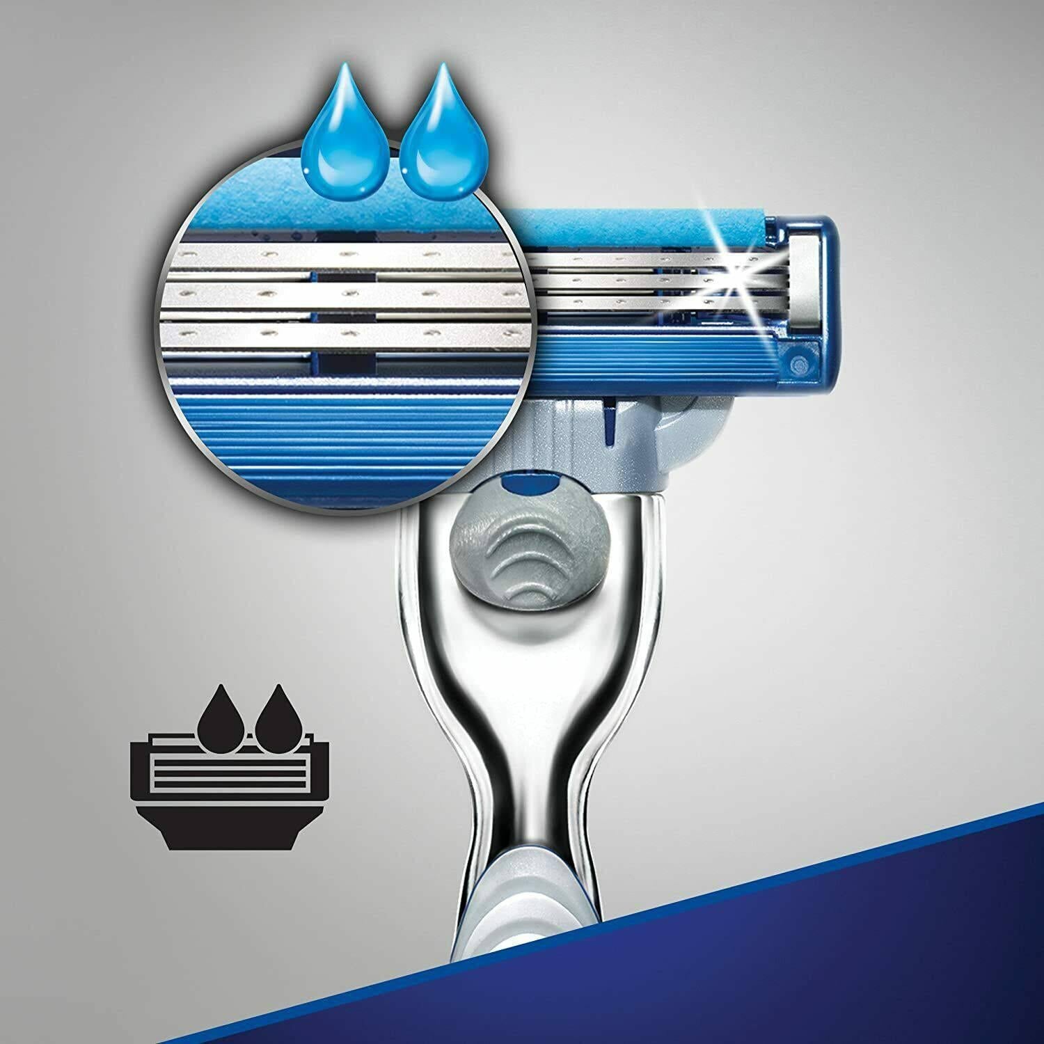 Gillette Mach3 Turbo Men's Razor Starter Pack with 4 Refills - Turbo Blades - Healthxpress.ie