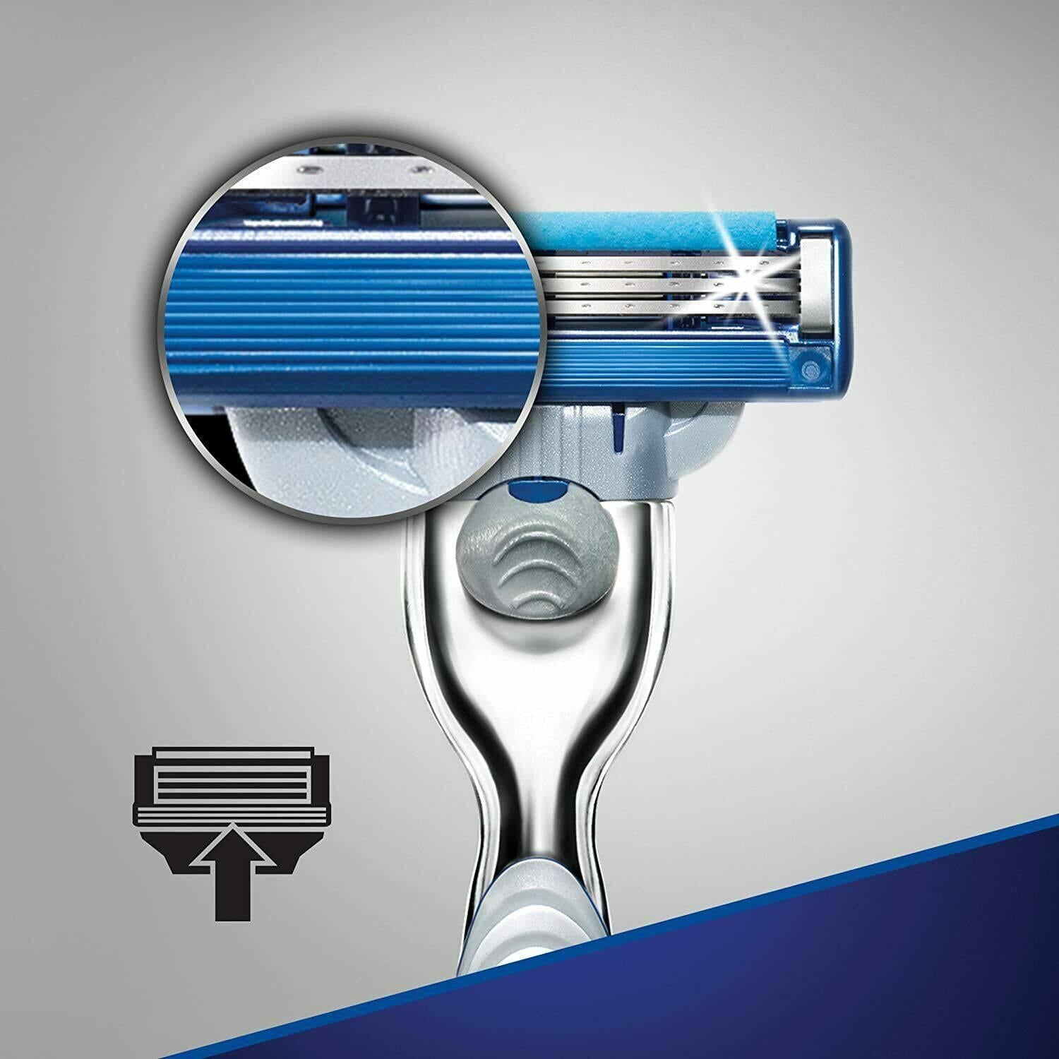 Gillette Mach3 Turbo Men's Razor Starter Pack with 4 Refills - Turbo Blades - Healthxpress.ie