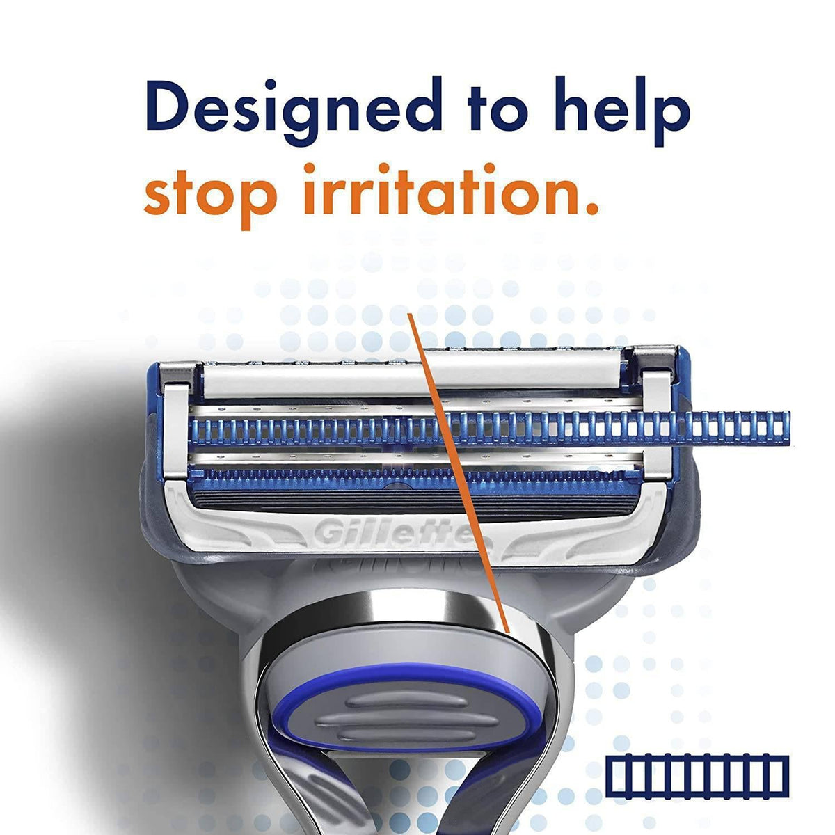 Gillette SkinGuard Sensitive Razor Blades Men, Pack of 8 Razor Blade Refills with Precision Trimmer - Healthxpress.ie