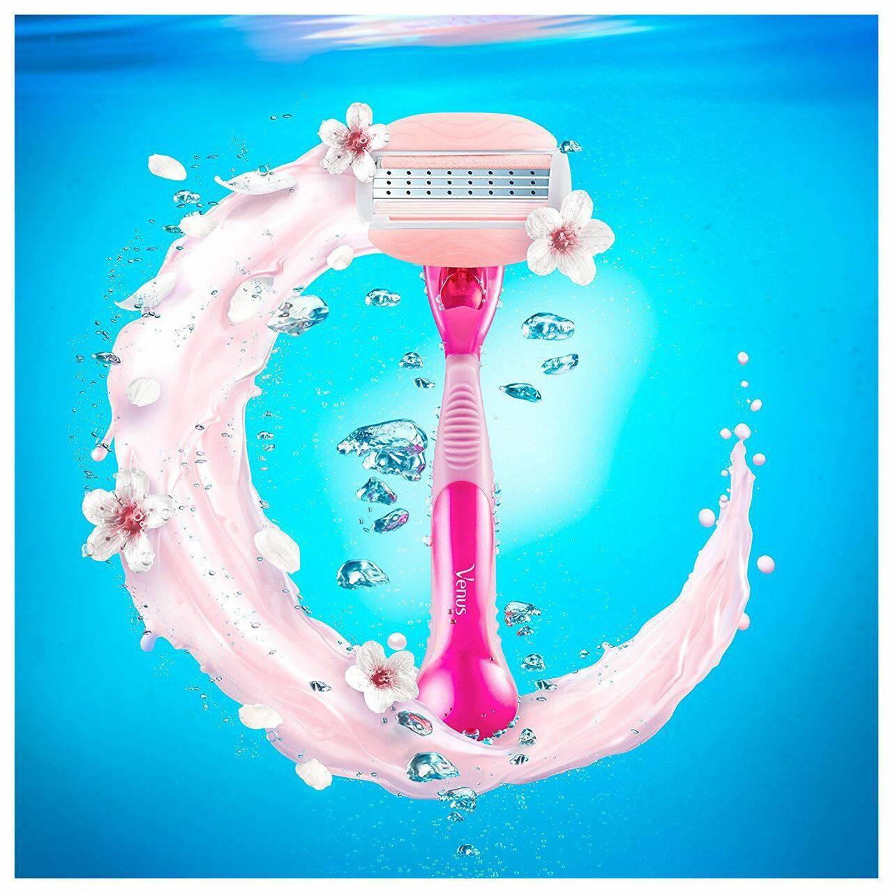 Gillette Venus Comfortglide Spa Breeze Razor with 3 Blades - Curve-Hugging Blades - Healthxpress.ie
