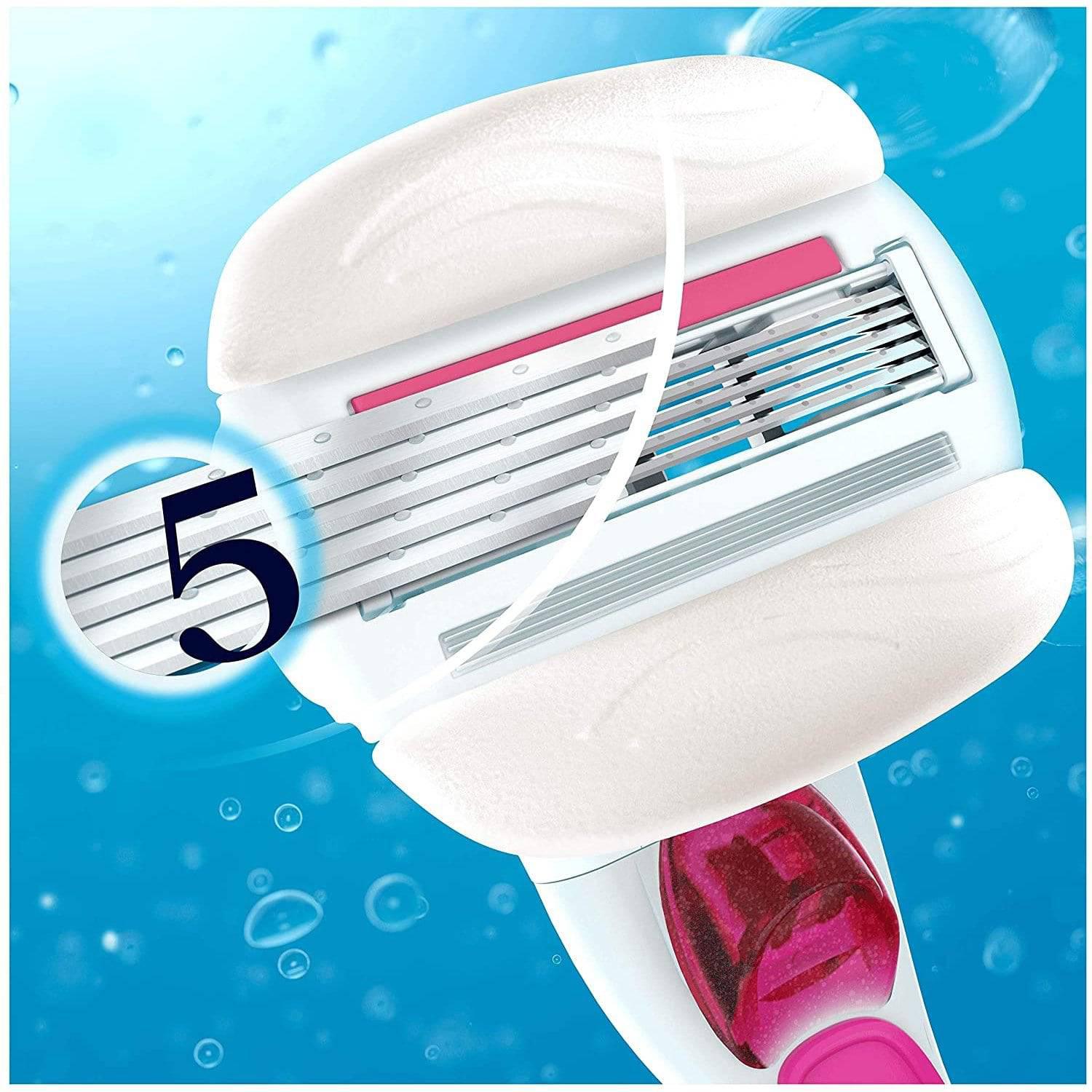 Gillette Venus Comfortglide Sugarberry with Olay 2-in-1 Women's Razor Blades, 3 Pack - with Shaving Gel Bars
