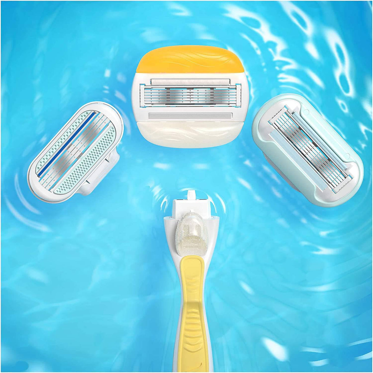 Gillette Venus ComfortGlide with Olay Razor Starter Pack - 5 Blades, Round Head - Healthxpress.ie