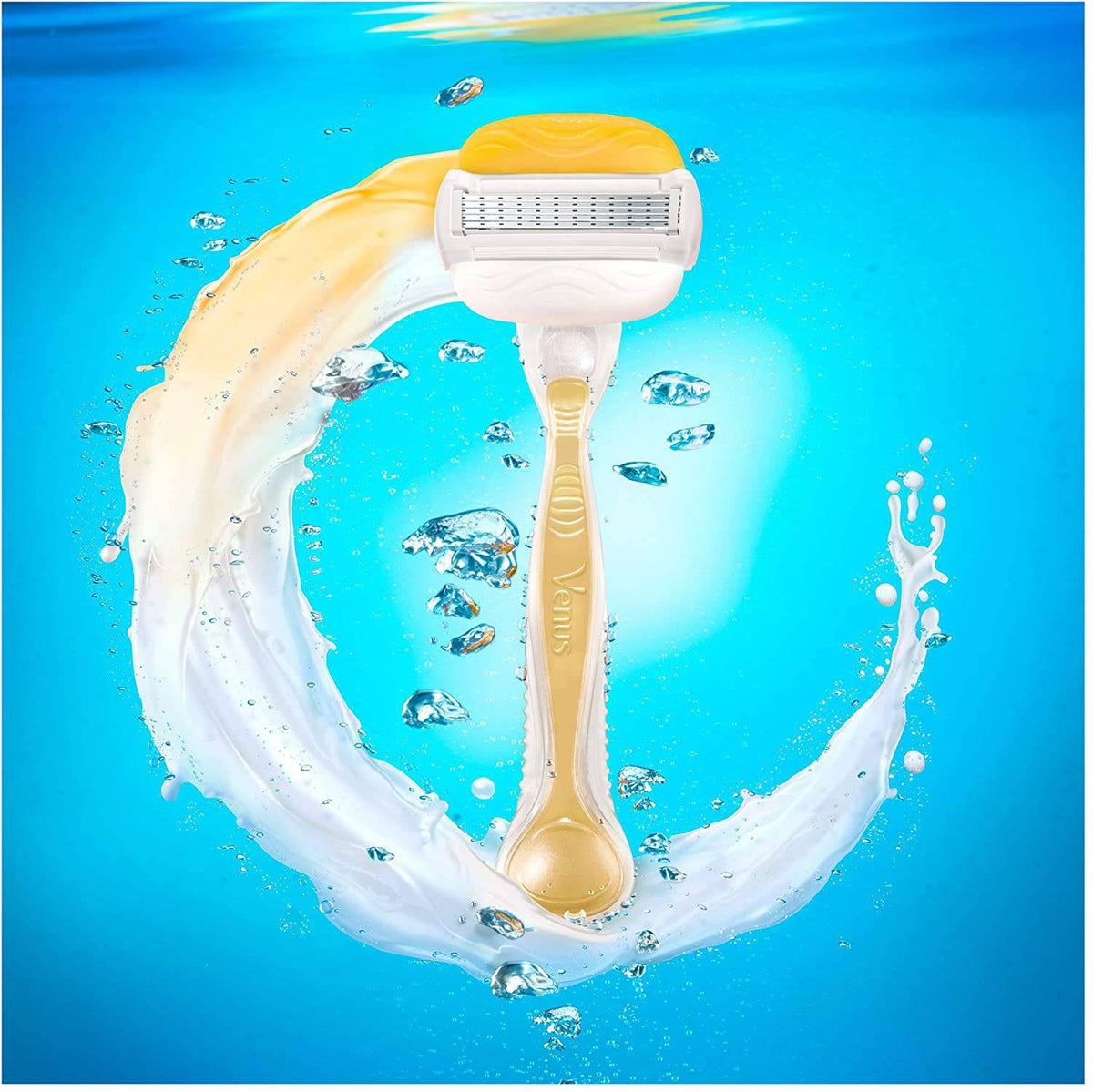 Gillette Venus ComfortGlide with Olay Razor Starter Pack - 5 Blades, Round Head - Healthxpress.ie