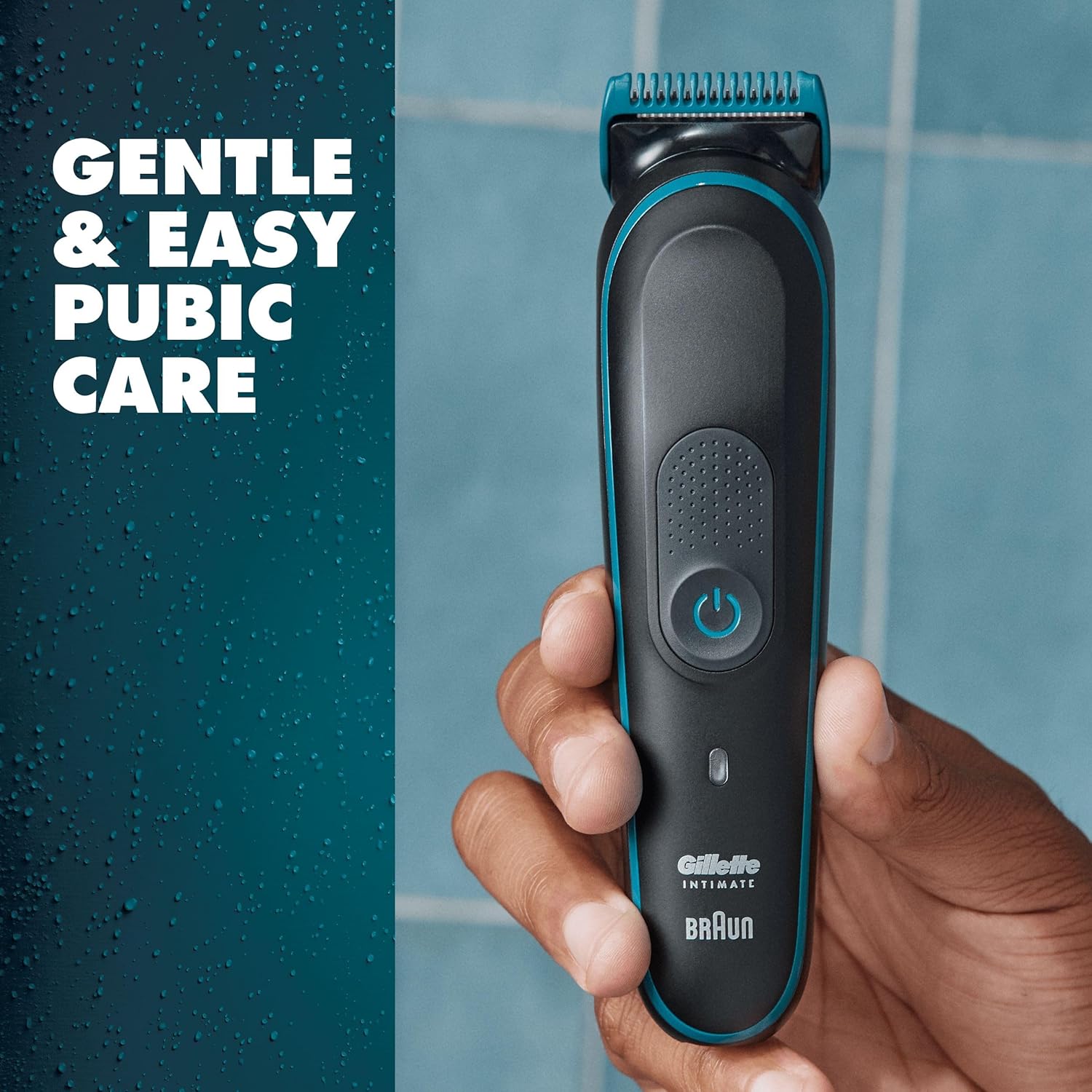 Gillette Intimate Trimmer i5, Mens Body Groomer with Lifetime Sharp Blades, Pubic Hair & Ball Trimmer for Men, Wet/Dry Use